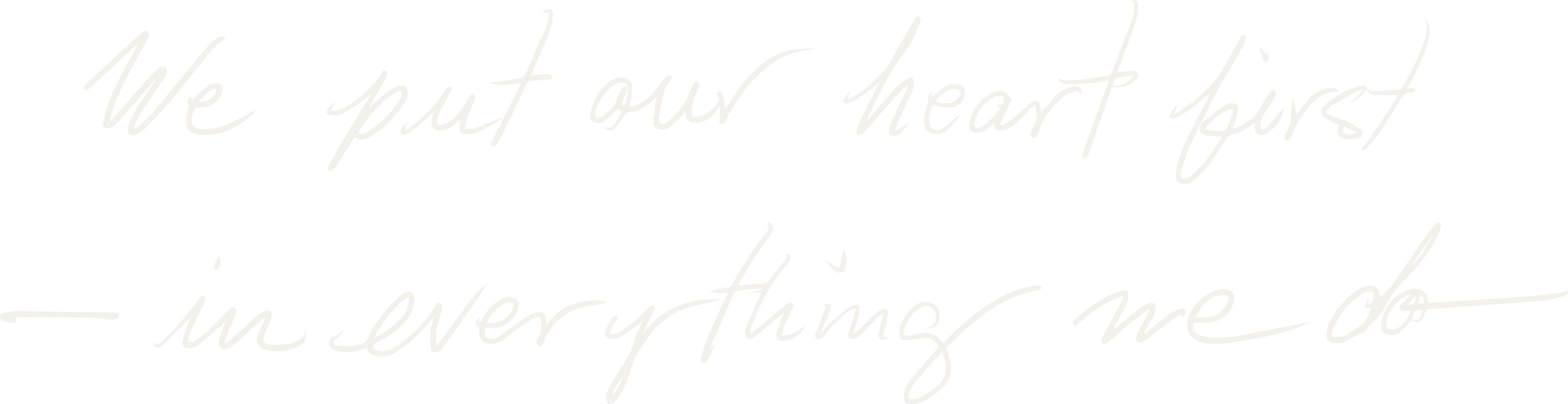 We put our heart first in everything we do